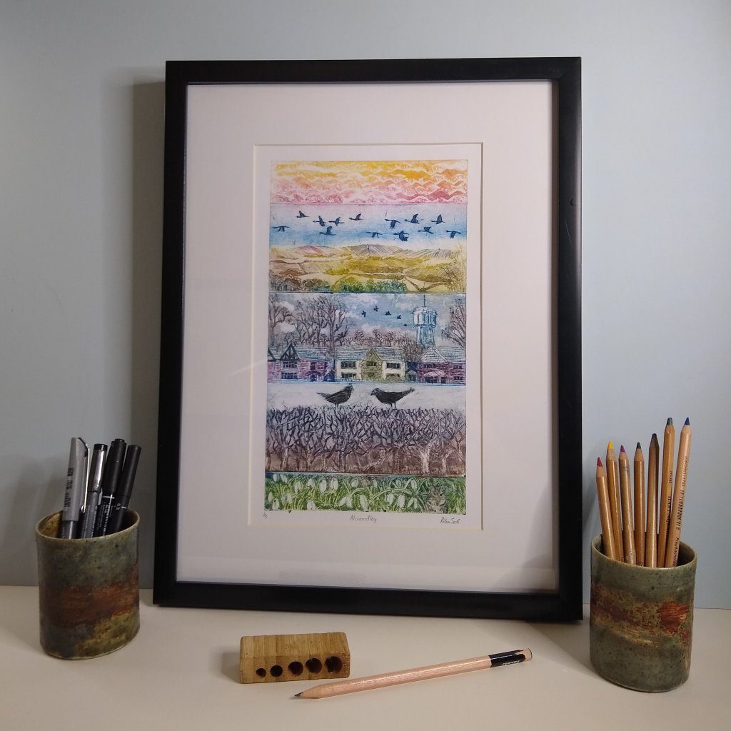 colourful Hand printed Tetrapak print