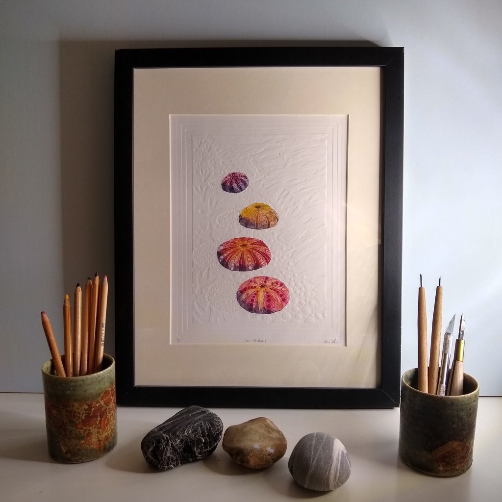 Hand embossed tetrapak print