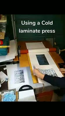 Using a Cold laminate press