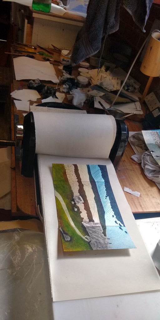 Collagraph printing using craft press