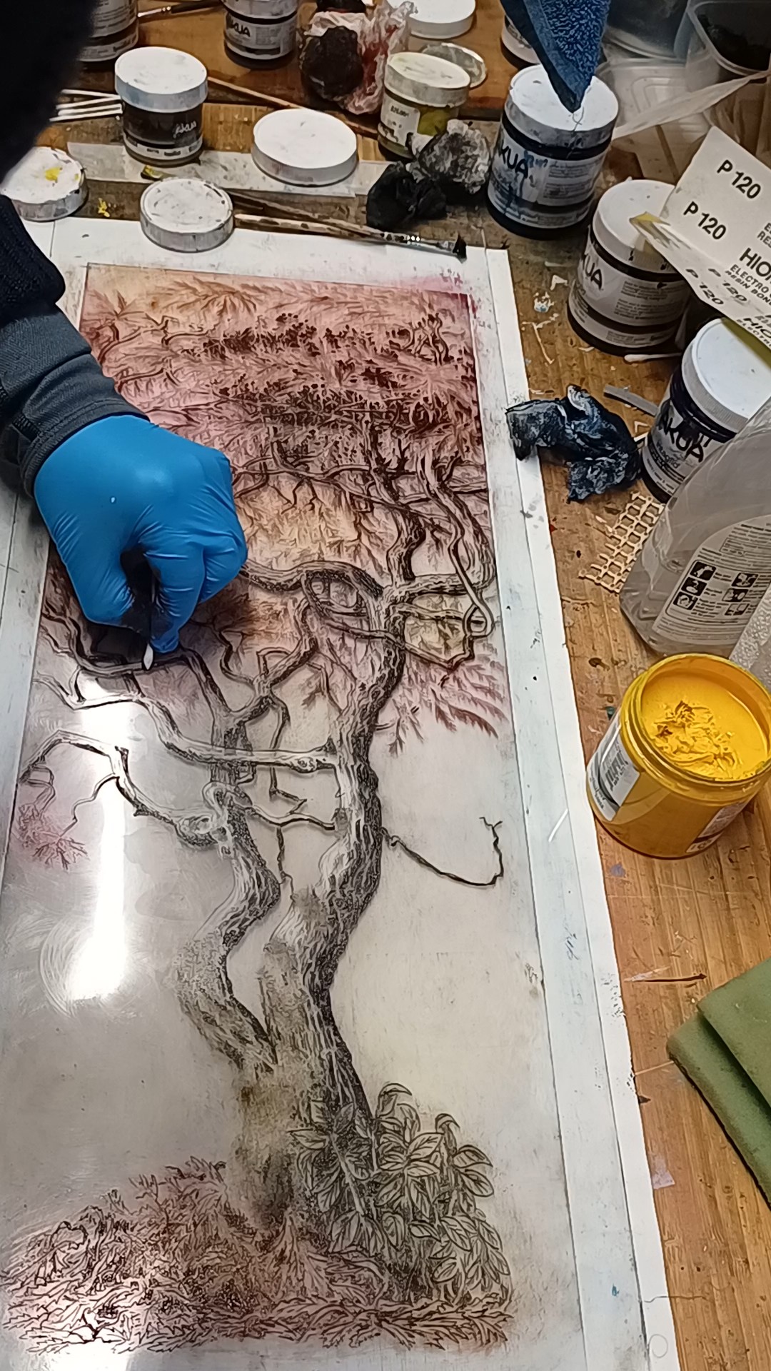 Very print is individual hand ink making it unique