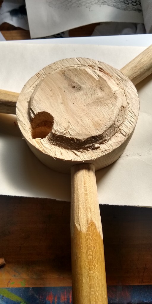Over the top wooden handle